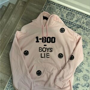 Pink Hoodie with Graphic Print